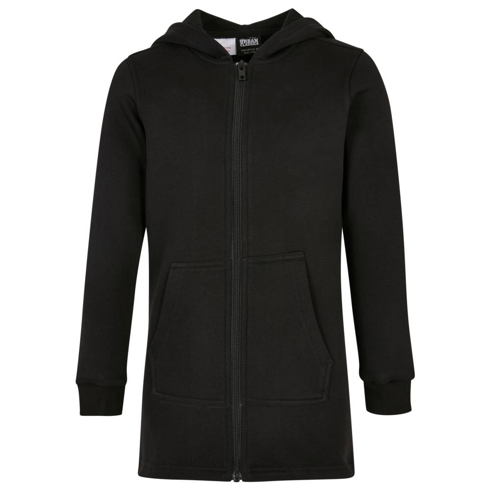 Urban Classics - Sweat parka Kapuzenpullover mit Reißverschluss Kinder - Schwarz